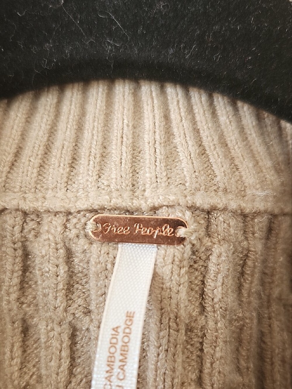 Free People Cream Ribbed Zip-Up Cardigan Set - Picture 7 of 13